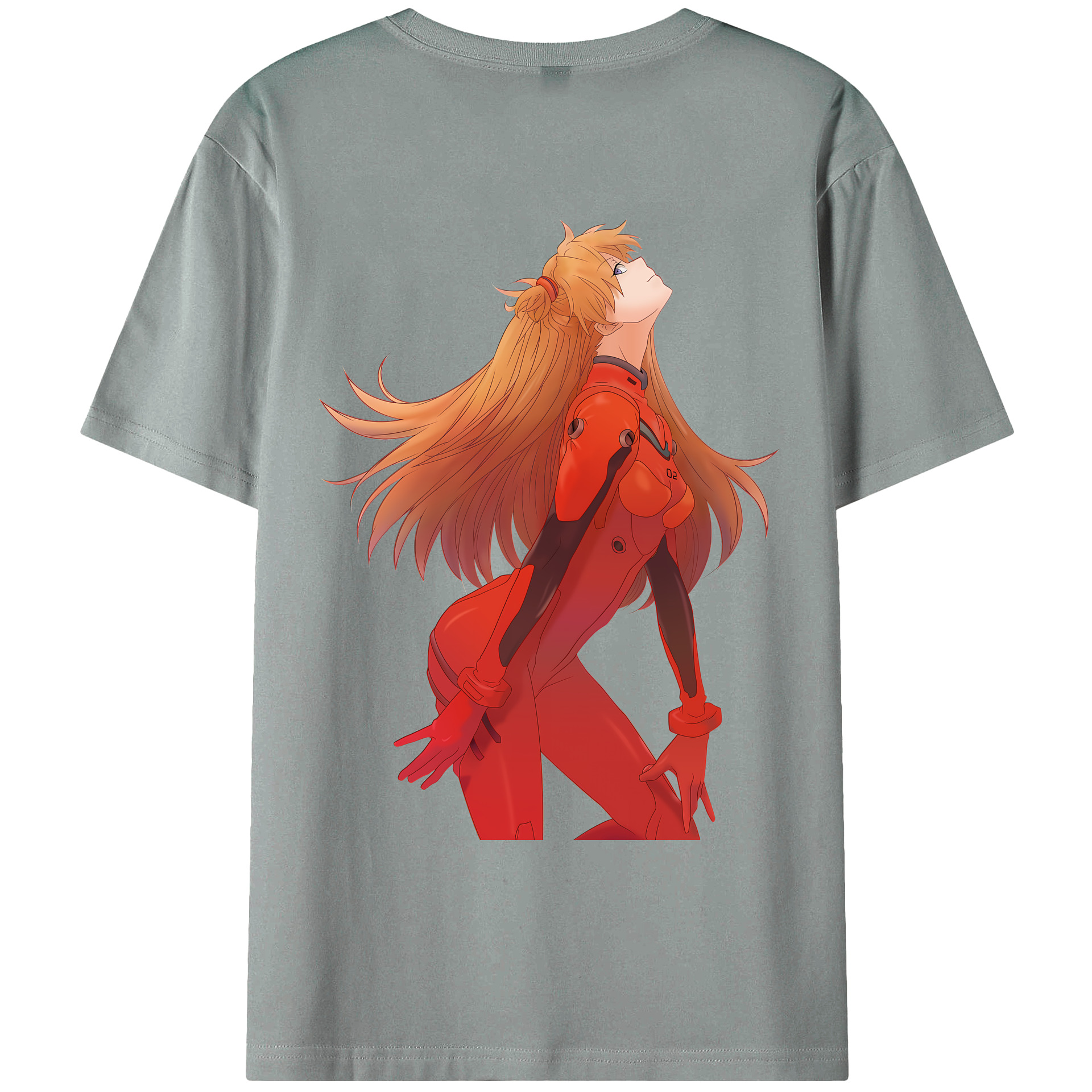 （画像用） EVA 新世紀エヴァンゲリオン 綿100％ メンズ半袖Tシャツ（バックプリント） 通気性